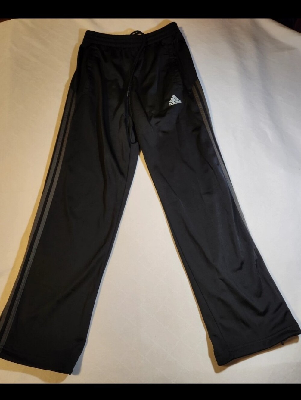 Y2K 2008 Adidas Track Pants Mens Small Black 3 Stripe Athletic E16287
